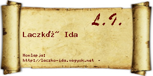 Laczkó Ida névjegykártya